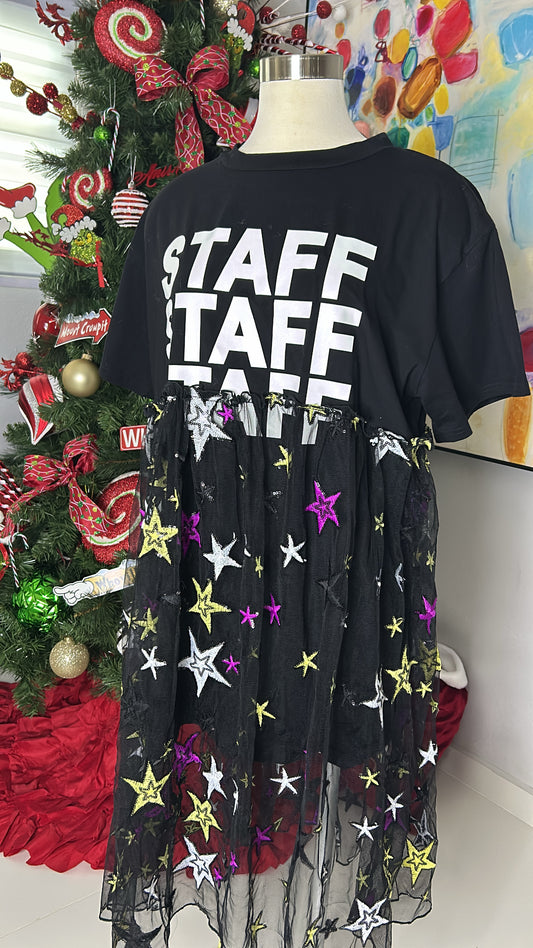 Oversize Staff Star Shirt Dress